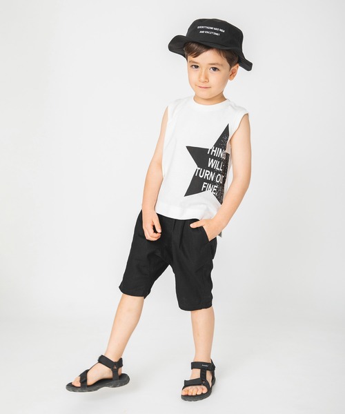 BRANSHES(ブランシェス)の「星グラフィックタンクトップ(タンクトップ・キッズ・ブラック/オフホワイト・140cm/150cm/100cm/110cm/120cm/130cm/90cm)」の13枚目の写真