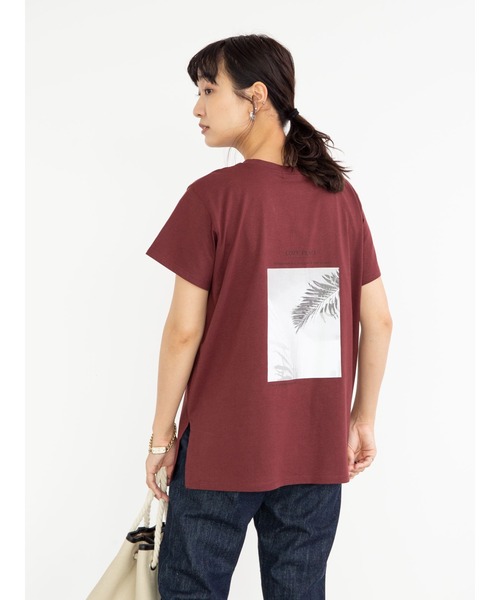 Green Parks(グリーンパークス)の「COZYフォトPtTシャツ*(Tシャツ/カットソー・レディース・ブラウン/カーキ/オフホワイト/ブラック・FREE)」の10枚目の写真