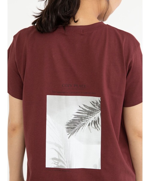 Green Parks(グリーンパークス)の「COZYフォトPtTシャツ*(Tシャツ/カットソー・レディース・ブラウン/カーキ/オフホワイト/ブラック・FREE)」の11枚目の写真