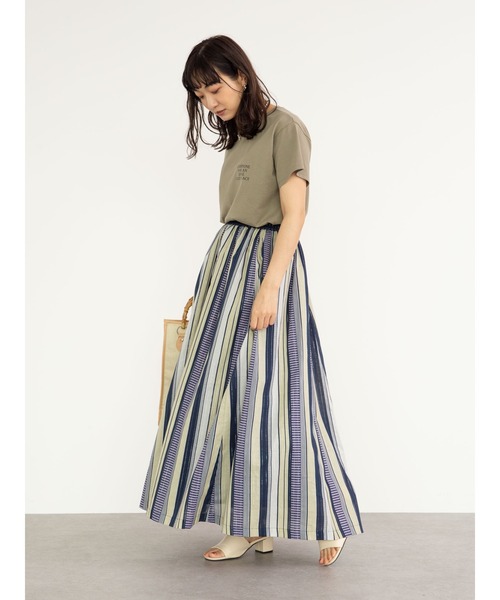 Green Parks(グリーンパークス)の「COZYフォトPtTシャツ*(Tシャツ/カットソー・レディース・ブラウン/カーキ/オフホワイト/ブラック・FREE)」の7枚目の写真