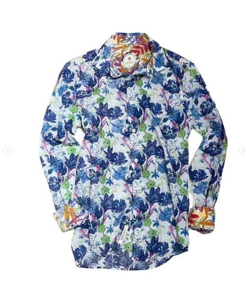 GANESH（ガネーシュ）の「【GANESH】 FLOW 総柄Pt シャツ（シャツ/ブラウス・メンズ・その他/マルチ/ブルー系その他/オレンジ系その他・2/4/3）」の2枚目の写真