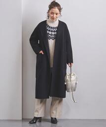 UNITED ARROWS | UGC W ダブルフェイス ノーカラーコート †(ノーカラーコート)