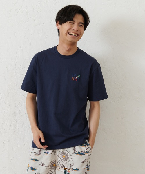 OUTDOOR PRODUCTS(アウトドアプロダクツ)の「【OUTDOOR PRODUCTS】USAコットン ヘビーウェイトワンポイントCAMPモチーフ刺繍Tシャツ(Tシャツ/カットソー・メンズ・ベージュ/ブラック/ホワイト系その他/ホワイト/ネイビー/カーキ・LARGE/MEDIUM/X-LARGE)」の6枚目の写真