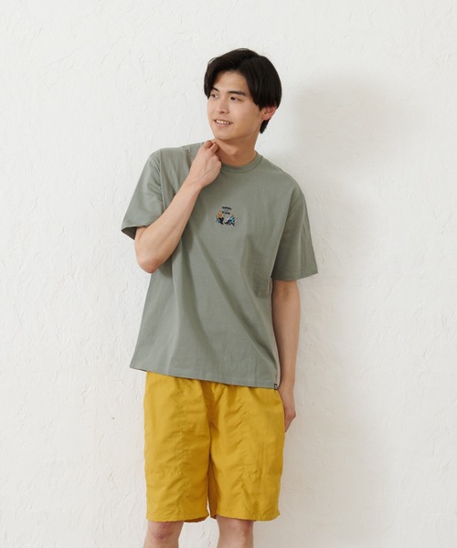 OUTDOOR PRODUCTS(アウトドアプロダクツ)の「【OUTDOOR PRODUCTS】USAコットン ヘビーウェイトワンポイントCAMPモチーフ刺繍Tシャツ(Tシャツ/カットソー・メンズ・ベージュ/ブラック/ホワイト系その他/ホワイト/ネイビー/カーキ・LARGE/MEDIUM/X-LARGE)」の5枚目の写真