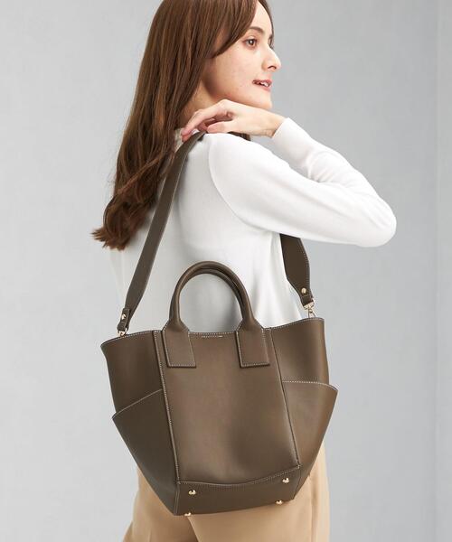 green label relaxing（グリーンレーベルリラクシング）の「DAYLY MID 2WAY バッグ（ショルダーバッグ・レディース・ホワイト/ブラック/モカ・FREE）」の12枚目の写真