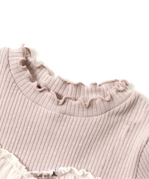 apres les cours（アプレレクール）の「サークルリーフ刺繍チュニック（チュニック・キッズ・ネイビー/ベージュ・140/130/100/90/110/80/120）」の7枚目の写真