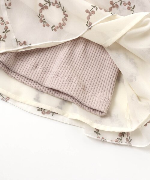 apres les cours（アプレレクール）の「サークルリーフ刺繍チュニック（チュニック・キッズ・ネイビー/ベージュ・140/130/100/90/110/80/120）」の10枚目の写真