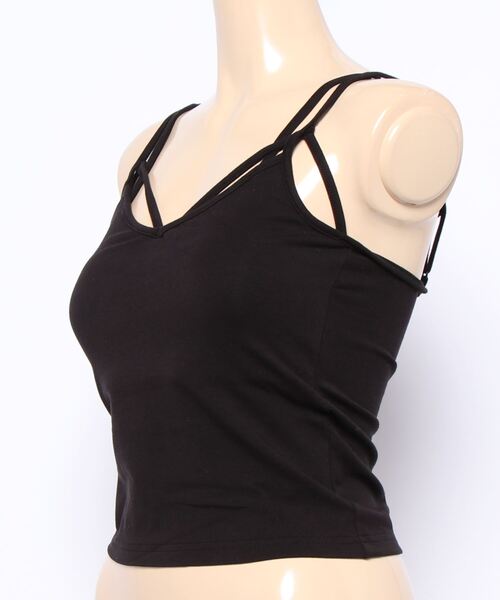 ENVYM（アンビー）の「ナローバインダーキャミ（キャミソール・レディース・ブラック/ホワイト・FREE）」の6枚目の写真