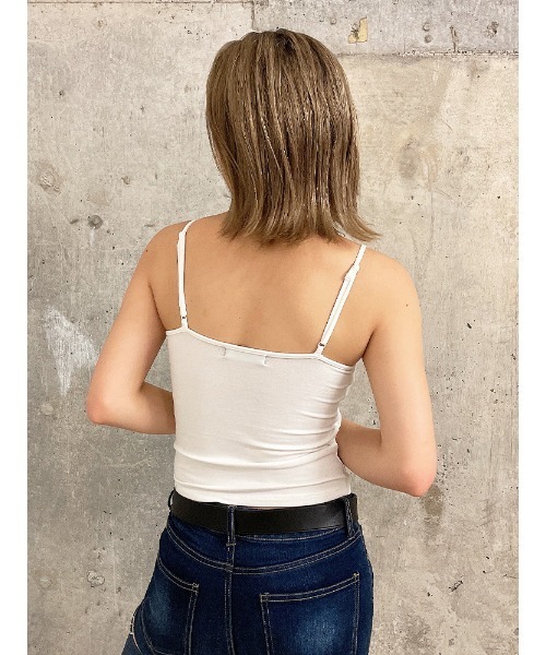 ENVYM（アンビー）の「ナローバインダーキャミ（キャミソール・レディース・ブラック/ホワイト・FREE）」の3枚目の写真