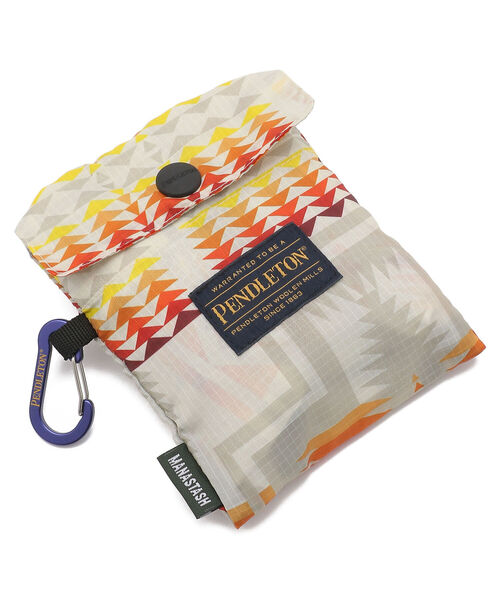 MANASTASH（マナスタッシュ）の「MANASTASH×PENDLETON/マナスタッシュ×ペンドルトン　MS PENDLETON ECO BAG　エコバッグ（トートバッグ・メンズ・ブラック/オフホワイト/カーキ・FREE）」の5枚目の写真