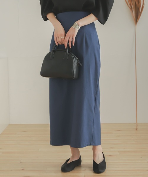 SENSE OF PLACE by URBAN RESEARCH（センスオブプレイスバイアーバンリサーチ）の「『TALLサイズあり』ストレッチサスツキハイウエストスカート（スカート・レディース・ブラウン/アイボリー/ブラック/ブルー/ベージュ・X-SMALL/SMALL/MEDIUM/TALL）」の7枚目の写真