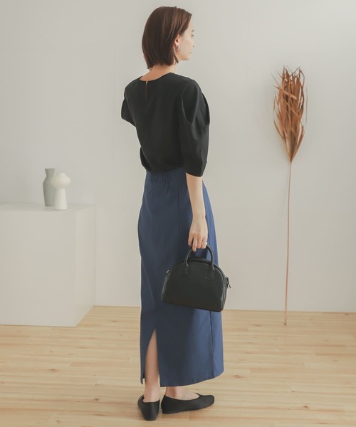 SENSE OF PLACE by URBAN RESEARCH（センスオブプレイスバイアーバンリサーチ）の「『TALLサイズあり』ストレッチサスツキハイウエストスカート（スカート・レディース・ブラウン/アイボリー/ブラック/ブルー/ベージュ・X-SMALL/SMALL/MEDIUM/TALL）」の15枚目の写真