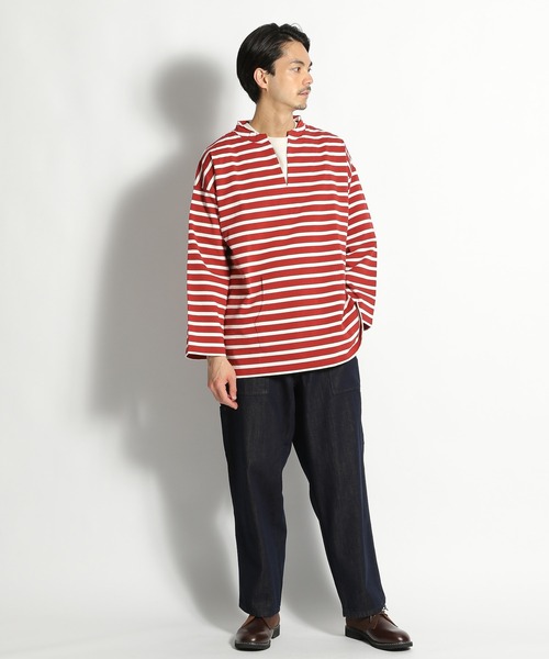 niko and...（ニコアンド）の「スタンドメキシカンパーカー（Tシャツ/カットソー・メンズ・ブラック/オフホワイト/レッド・MEDIUM/LARGE）」の6枚目の写真