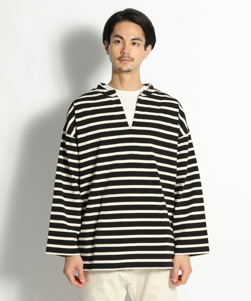 niko and...（ニコアンド）の「スタンドメキシカンパーカー（Tシャツ/カットソー・メンズ・ブラック/オフホワイト/レッド・MEDIUM/LARGE）」の7枚目の写真