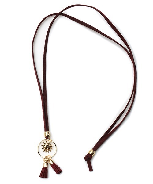 チチカカ（チチカカ）の「ムーン＆サンタッセルネックレス（ネックレス・レディース・イエロー/ワインレッド・FREE）」の9枚目の写真