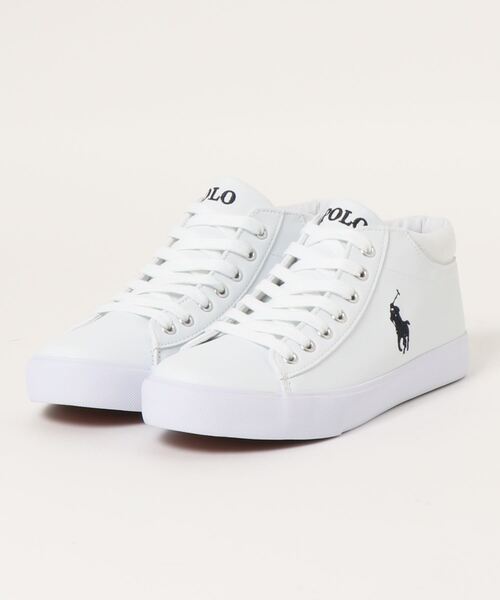 POLO RALPH LAUREN（ポロ ラルフ ローレン）の「【POLO RALPH LAUREN/ポロラルフローレン】ハイカットスニーカー HARRISON MID（スニーカー・レディース・ブラック×レッド/ホワイト×ネイビー/ネイビー×ホワイト・4.5/4/5）」の6枚目の写真