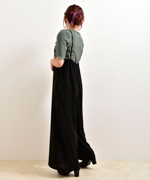 MAJESTIC LEGON（マジェスティックレゴン）の「キャミソールサロペット（サロペット/オーバーオール・レディース・ブラック/ピンク系その他/ミント/ブルー・MEDIUM）」の6枚目の写真