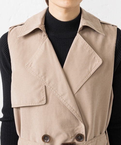 prose verse（プロズヴェール）の「トレンチライクジレ（トレンチコート・レディース・ベージュ/ネイビー・MEDIUM）」の17枚目の写真