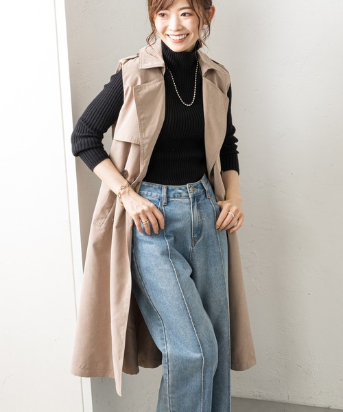 prose verse（プロズヴェール）の「トレンチライクジレ（トレンチコート・レディース・ベージュ/ネイビー・MEDIUM）」の8枚目の写真