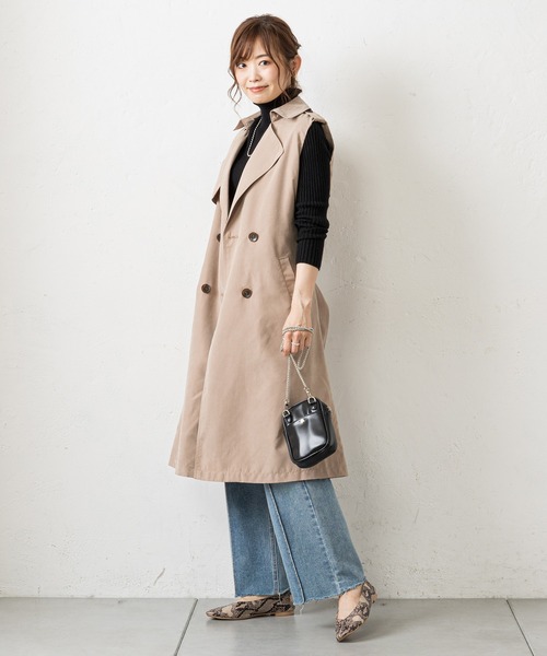 prose verse（プロズヴェール）の「トレンチライクジレ（トレンチコート・レディース・ベージュ/ネイビー・MEDIUM）」の18枚目の写真
