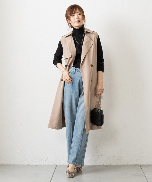 prose verse（プロズヴェール）の「トレンチライクジレ（トレンチコート・レディース・ベージュ/ネイビー・MEDIUM）」の14枚目の写真