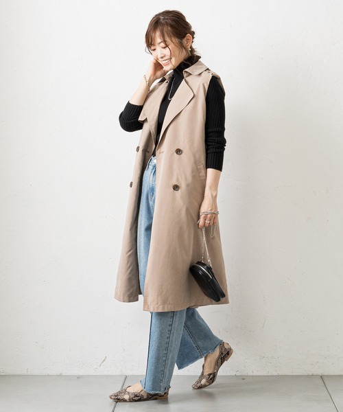 prose verse（プロズヴェール）の「トレンチライクジレ（トレンチコート・レディース・ベージュ/ネイビー・MEDIUM）」の22枚目の写真