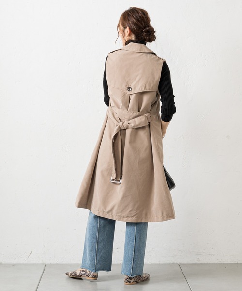 prose verse（プロズヴェール）の「トレンチライクジレ（トレンチコート・レディース・ベージュ/ネイビー・MEDIUM）」の11枚目の写真