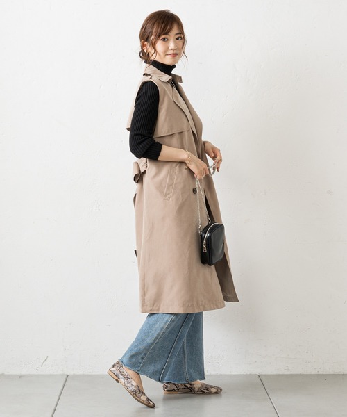 prose verse（プロズヴェール）の「トレンチライクジレ（トレンチコート・レディース・ベージュ/ネイビー・MEDIUM）」の19枚目の写真