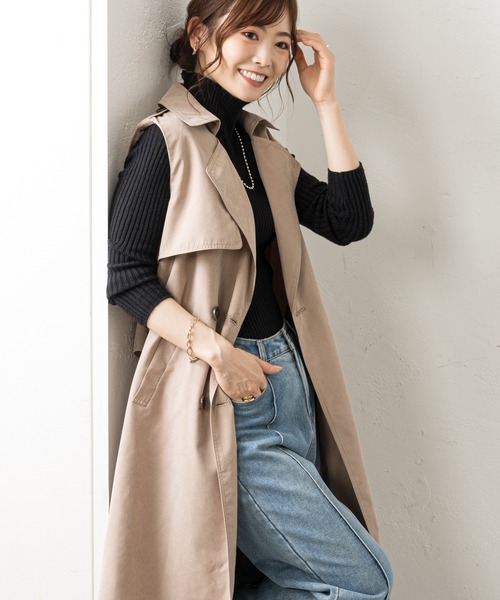 prose verse（プロズヴェール）の「トレンチライクジレ（トレンチコート・レディース・ベージュ/ネイビー・MEDIUM）」の15枚目の写真