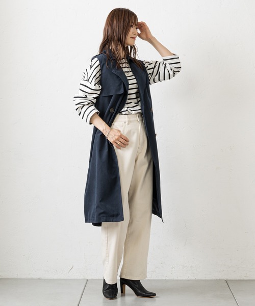prose verse（プロズヴェール）の「トレンチライクジレ（トレンチコート・レディース・ベージュ/ネイビー・MEDIUM）」の20枚目の写真