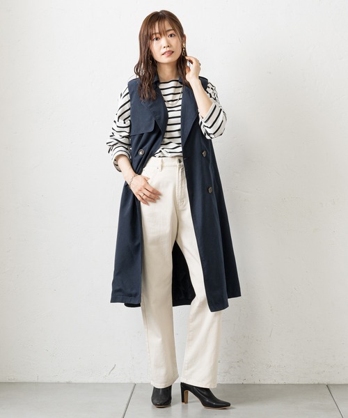 prose verse（プロズヴェール）の「トレンチライクジレ（トレンチコート・レディース・ベージュ/ネイビー・MEDIUM）」の5枚目の写真