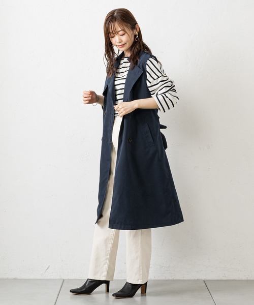 prose verse（プロズヴェール）の「トレンチライクジレ（トレンチコート・レディース・ベージュ/ネイビー・MEDIUM）」の16枚目の写真