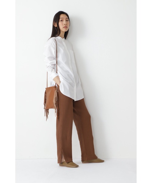 human woman（ヒューマンウーマン）の「◆１００／２ブロードシャツブラウス（シャツ/ブラウス・レディース・ホワイト/ブルー系その他3・MEDIUM）」の4枚目の写真