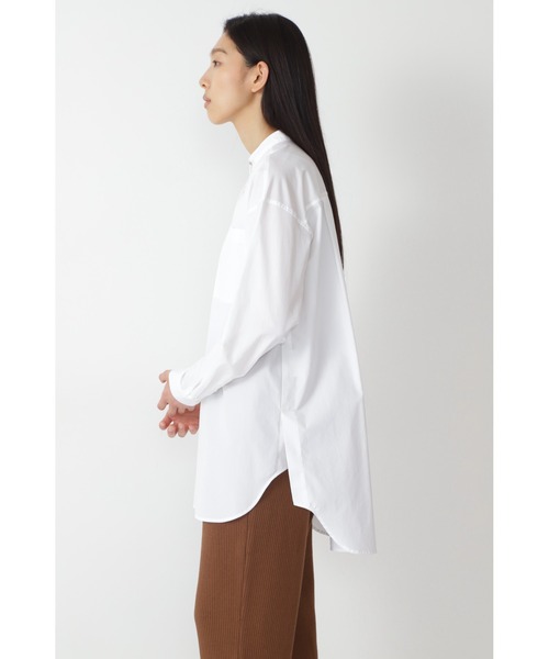 human woman（ヒューマンウーマン）の「◆１００／２ブロードシャツブラウス（シャツ/ブラウス・レディース・ホワイト/ブルー系その他3・MEDIUM）」の5枚目の写真