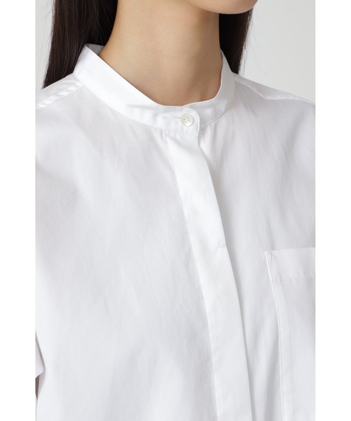 human woman（ヒューマンウーマン）の「◆１００／２ブロードシャツブラウス（シャツ/ブラウス・レディース・ホワイト/ブルー系その他3・MEDIUM）」の7枚目の写真