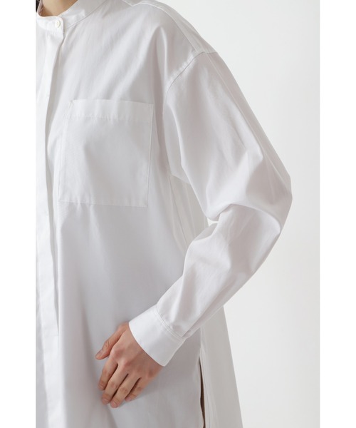 human woman（ヒューマンウーマン）の「◆１００／２ブロードシャツブラウス（シャツ/ブラウス・レディース・ホワイト/ブルー系その他3・MEDIUM）」の8枚目の写真