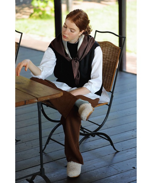 human woman（ヒューマンウーマン）の「◆１００／２ブロードシャツブラウス（シャツ/ブラウス・レディース・ホワイト/ブルー系その他3・MEDIUM）」の15枚目の写真