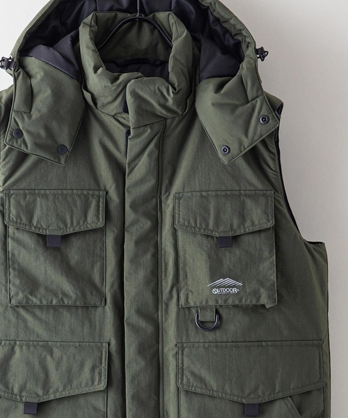 OUTDOOR PRODUCTS(アウトドアプロダクツ)の「【OUTDOOR PRODUCTS/アウトドアプロダクツ】撥水フィッシング中綿ベスト(ブルゾン・メンズ・カーキ/ブラック/ベージュ・MEDIUM/X-LARGE/LARGE)」の3枚目の写真