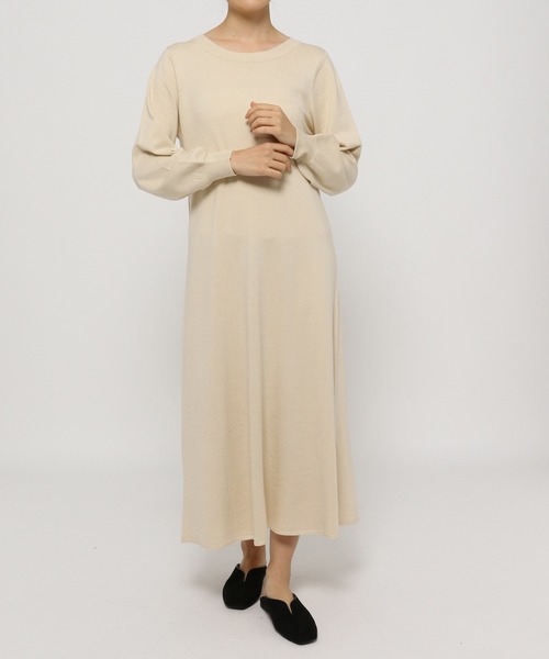 mysty woman（ミスティウーマン）の「ツインベスト・ニットワンピース 237321（ワンピース・レディース・ブラウン/オフホワイト/グリーン系その他・FREE）」の12枚目の写真