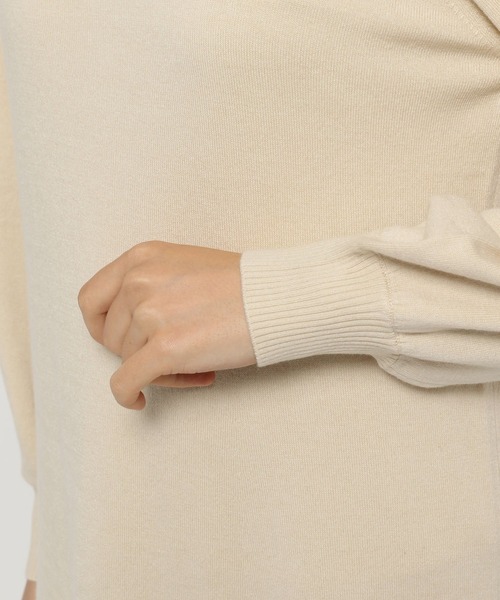 mysty woman（ミスティウーマン）の「ツインベスト・ニットワンピース 237321（ワンピース・レディース・ブラウン/オフホワイト/グリーン系その他・FREE）」の7枚目の写真