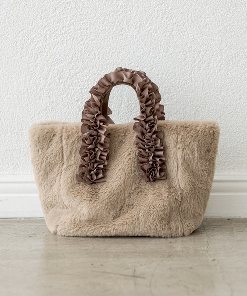 OLIVE des OLIVE(オリーブデオリーブ)の「ファートート(トートバッグ・レディース・ダークベージュ・FREE)」の3枚目の写真