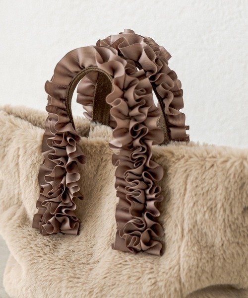 OLIVE des OLIVE(オリーブデオリーブ)の「ファートート(トートバッグ・レディース・ダークベージュ・FREE)」の5枚目の写真