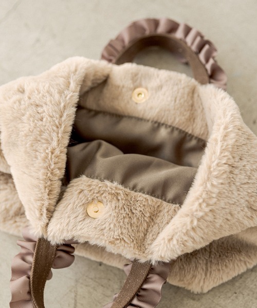 OLIVE des OLIVE(オリーブデオリーブ)の「ファートート(トートバッグ・レディース・ダークベージュ・FREE)」の6枚目の写真