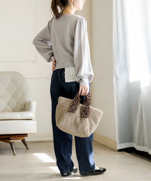 OLIVE des OLIVE(オリーブデオリーブ)の「ファートート(トートバッグ・レディース・ダークベージュ・FREE)」の7枚目の写真