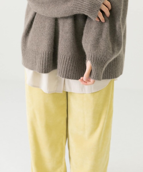 LAATO（ラート）の「FUWA FUWA  KNIT（ニット/セーター・レディース・グレー/パープル/ベージュ・FREE）」の6枚目の写真