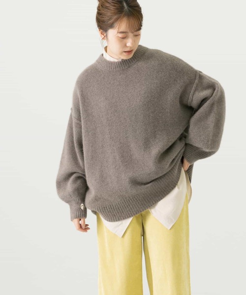 LAATO（ラート）の「FUWA FUWA  KNIT（ニット/セーター・レディース・グレー/パープル/ベージュ・FREE）」の8枚目の写真