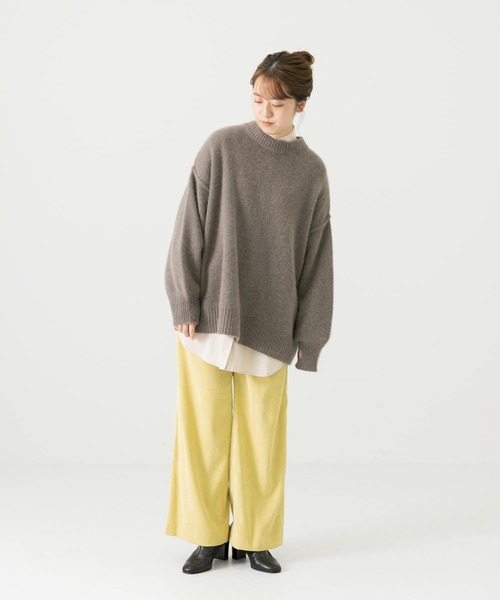 LAATO（ラート）の「FUWA FUWA  KNIT（ニット/セーター・レディース・グレー/パープル/ベージュ・FREE）」の12枚目の写真