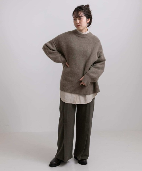 LAATO（ラート）の「FUWA FUWA  KNIT（ニット/セーター・レディース・グレー/パープル/ベージュ・FREE）」の20枚目の写真