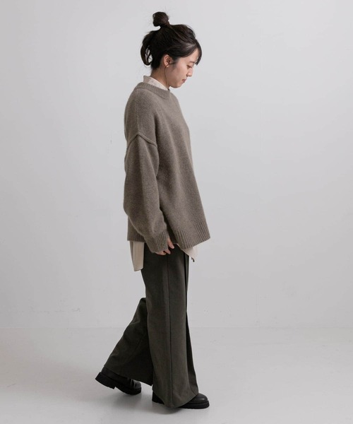 LAATO（ラート）の「FUWA FUWA  KNIT（ニット/セーター・レディース・グレー/パープル/ベージュ・FREE）」の21枚目の写真