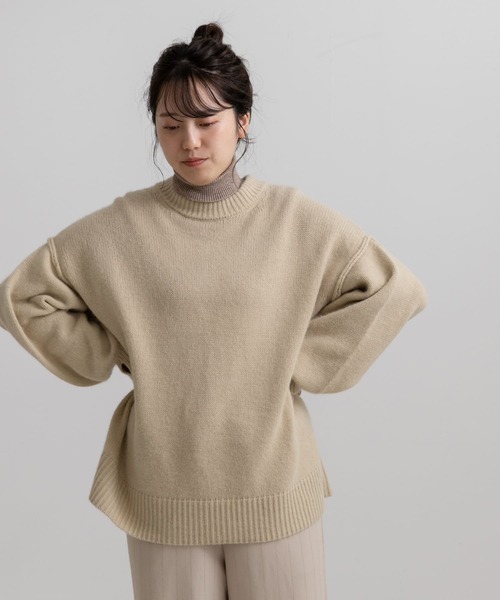 LAATO（ラート）の「FUWA FUWA  KNIT（ニット/セーター・レディース・グレー/パープル/ベージュ・FREE）」の22枚目の写真